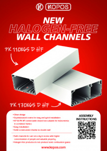 New halogen-free wall channels PK 110X65 D HF and PK 170X65 D HF