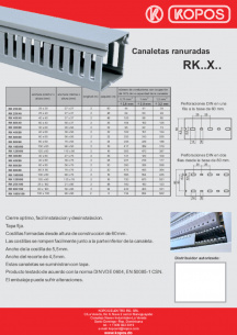 Canaletas ranuradas